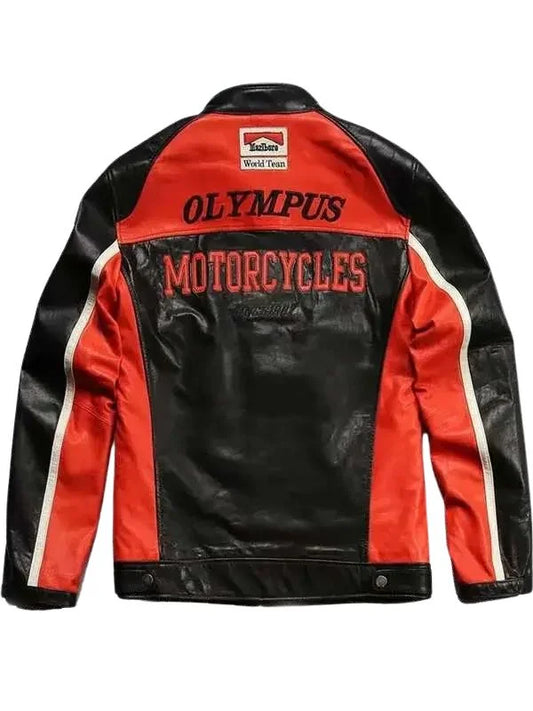 Ferrari Motorcycle Racing Leather Jacket