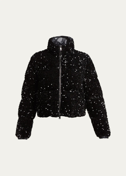 Louvi Sequined Short Down Jacket